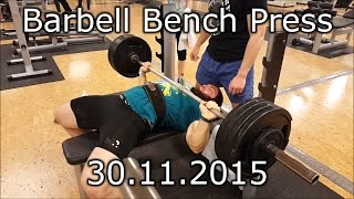 20151130 Barbell Bench Press 137,5-145 kg / 303-320 lbs