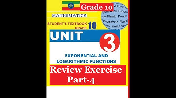 Mathematics Grade 10 Unit 3 Review Exercise Part-4@Girma21