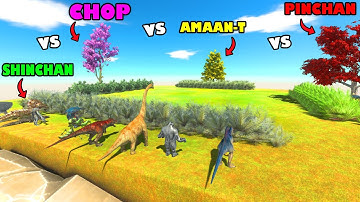 SHINCHAN vs CHOP vs PINCHAN vs FRANKLIN AMAAN-T in HIDDEN BATTLES in Animal Revolt Battle Simulator