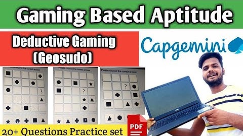 Capgemini Gaming Based Aptitude test | Capgemini Deductive Gaming based aptitude questions practice