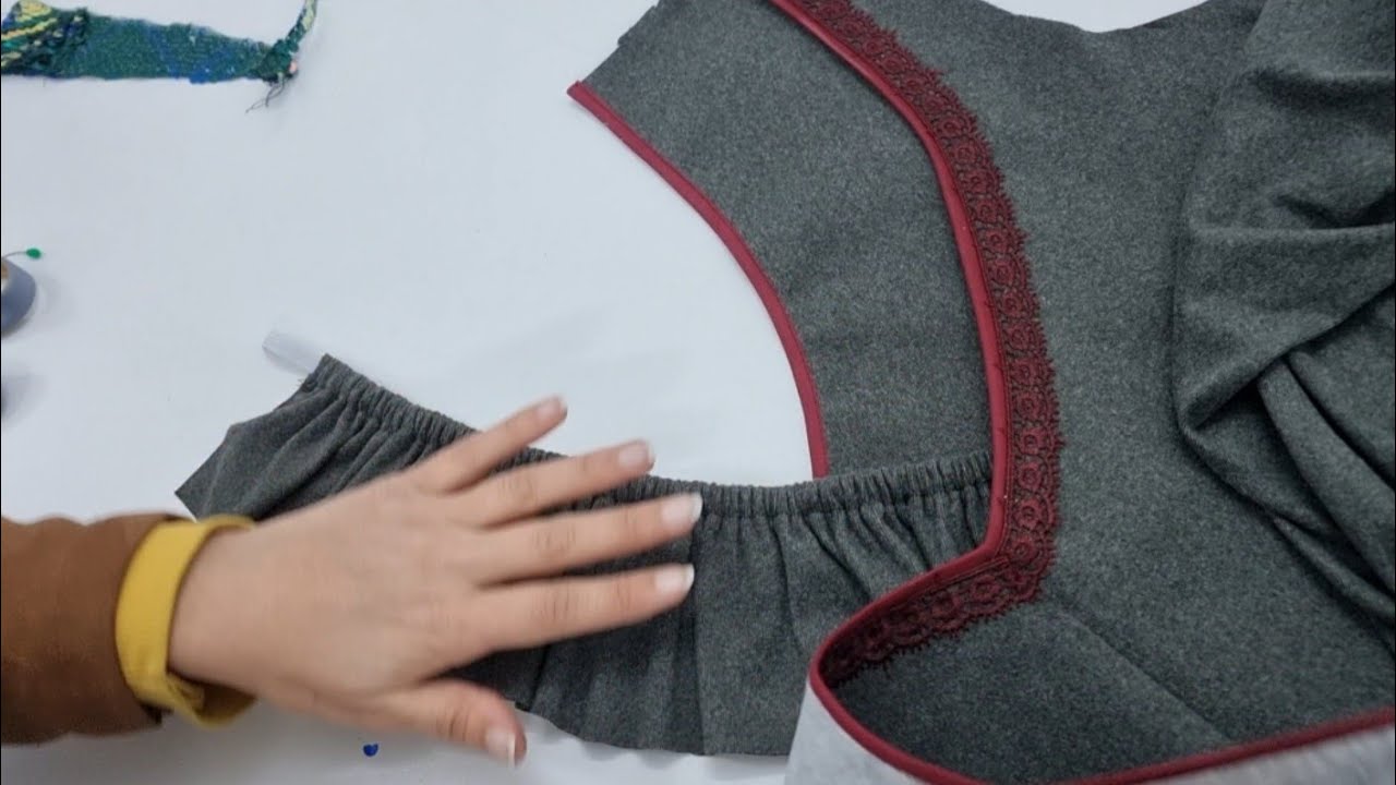 تصميم صدر دشداشة جديد 2025 باسهل طريقة