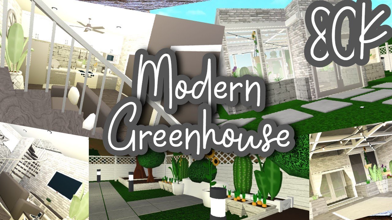 Aesthetic Modern Greenhouse Tour Bloxburg 80k YouTube