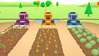 I veicoli da lavoro e l'orto - il lavoro in campagna! - cartoni animati