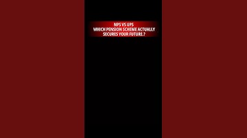 NPS vs UPS: Which Pension Scheme Truly Secures Your Future? 💰 #nps #pension #scheme #shorts