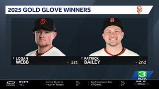 San Francisco Giants celebrate Gold Glove wins for Bailey and Webb