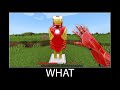 Minecraft wait what meme part 248 realistic minecraft Iron Man Armor