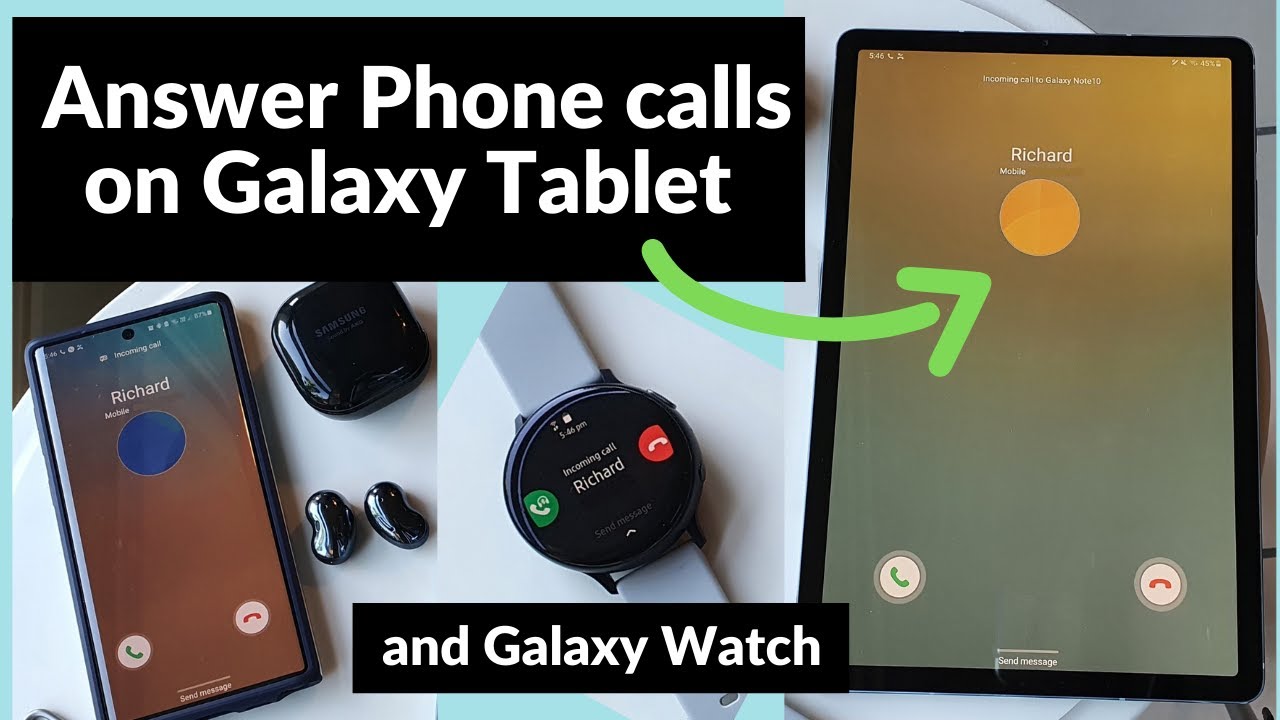 Instrument purity money How to answer phone calls on Samsung Galaxy Tablet and Galaxy Watch by  linking with a Galaxy Phone - YouTube