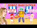 WE HIRED A ROBOT TO BABYSIT OUT KIDS IN ADOPT ME! (ROBLOX)