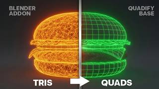 Quadify Base — Convert Any Triangulated Mesh to Quads in Blender