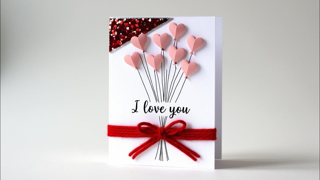 paper greeting card || how to make a valentines day card