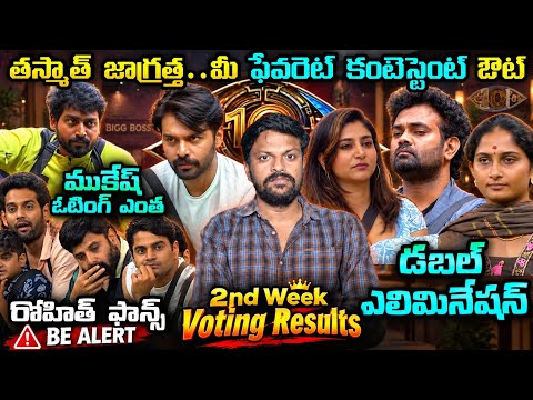 📊 VOTING RESULTS | Bigg Boss Telugu 10 2nd Week Elimination | Adi Reddy | Double Elimination Latest