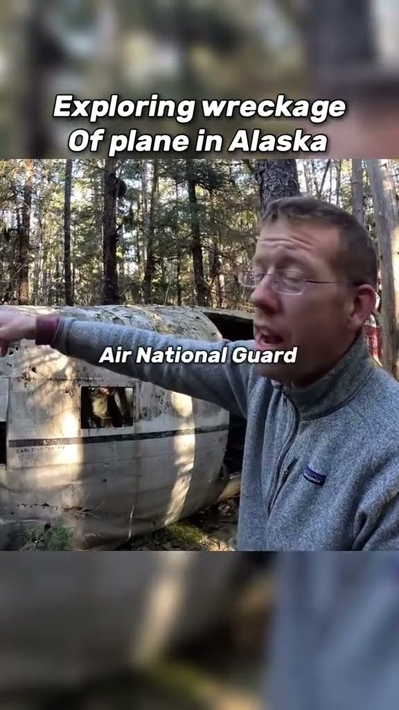 Found a crashed DC-3 in the rainforests of Alaska     #alaskaadventures #planecrash #camping