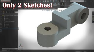 SolidWorks Tutorial for Beginners: Exercise 40 (2 Sketches Only | Step-by-Step)