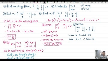 #2 Determinants(Extra Problems) Poly & 11th Maths
