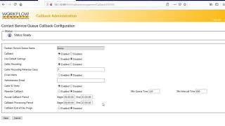 Worklfow Concepts UCCX Callback Server Demo 2019