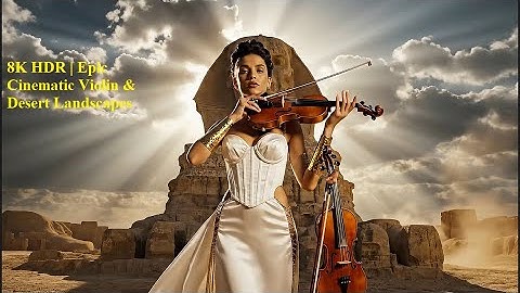 8K HDR | Eternal Beauty: Epic Cinematic Violin & Desert Landscapes (Relaxing Visuals)