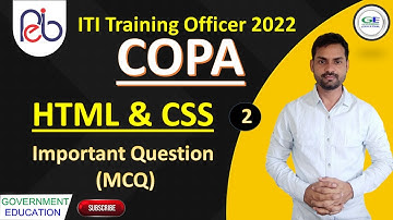 HTML AND CSS MCQ ITI TO COPA HTML, CSS, JAVA SCRIPT MCQ IN HINDI by jitendra sir  || #ITITO #COPA