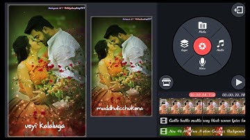 How to Create love lyrical Video in Kinemaster Telugu 2020/Create whatsapp Status video/Bobby EditZ