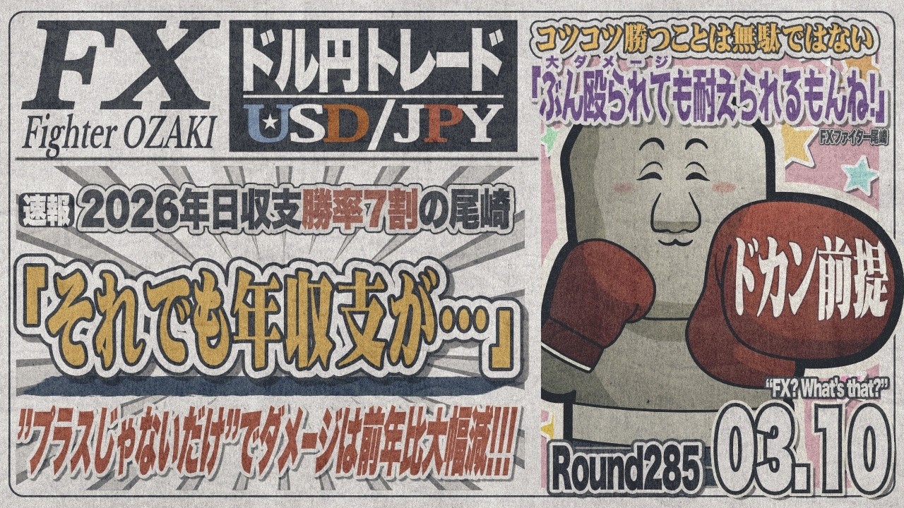 【FXライブ】FXファイター尾崎　大荒れ相場に尾崎が帰ってきたんや！！　～285日目～