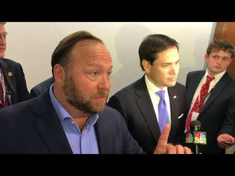 Marco Rubio and Alex Jones clash on Capitol Hill