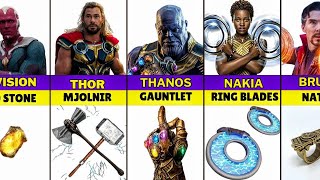 Every Marvel Character and The Weapon they use 🍿