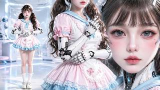 🤖🎀 Pretty Robot Doll In Skirt Mastering The Pop! ⚡✨AIメカドールの神技ポッピング！ #AIRobot #Popping