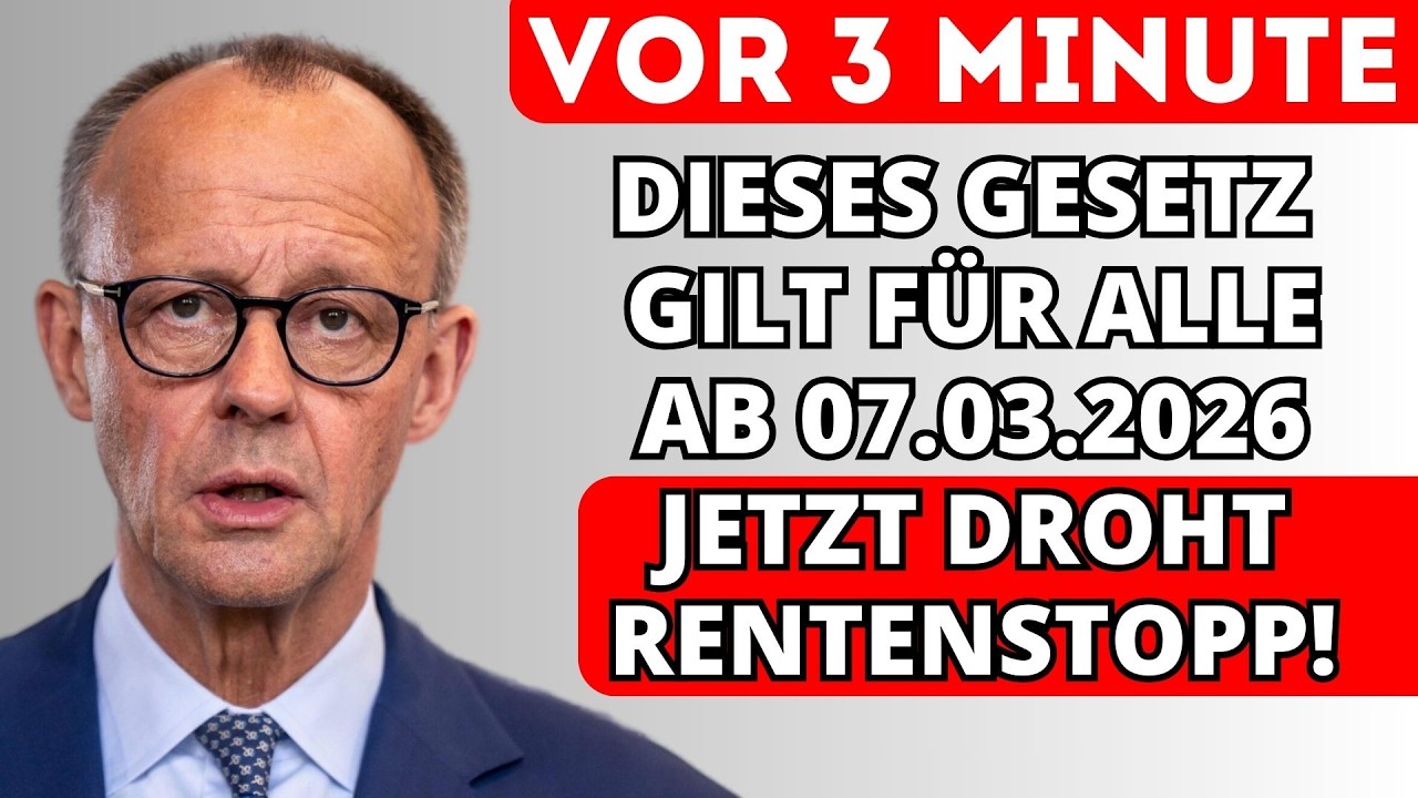 🚨 Gesetzliche Rente ab 7. März 2026 – Aktueller Stand der Gesetzeslage