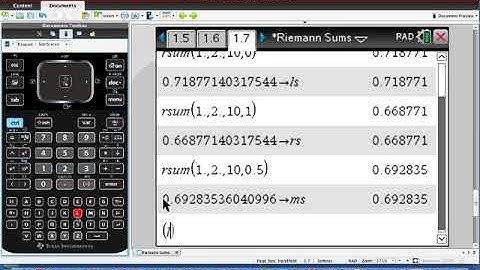 Riemann Sums on the TI-Nspire CX CAS Graphing Calculator