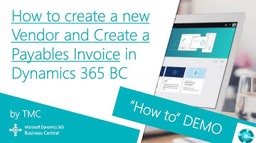 Dynamics 365 Business Central - How to Create a New Vendor