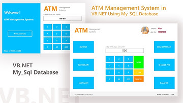 ATM MANAGEMENT SYSTEM USING VB NET AND MY SQL DATABASE