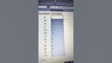 Number to Degree in Ms Excel | Char formula #shorts #short #viral #shortvideo #youtubeshorts #study