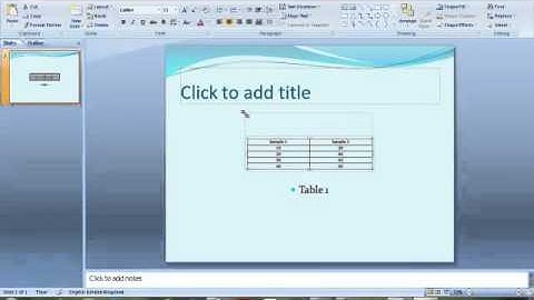 Copy Table from Microsoft Word to PowerPoint