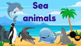 Sea Animals -  Kids  vocabulary - Learn English for kids - water animals - Aquatic animals