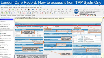London Care Record : How to access it from TPP SystmOne