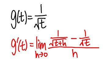 derivative of 1/sqrt(t) by using the definition of derivative
