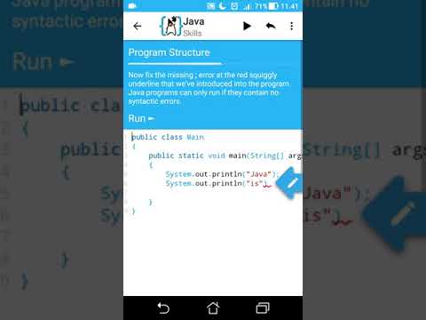 AIDE Tutorial - Java Skills (Program Structure)