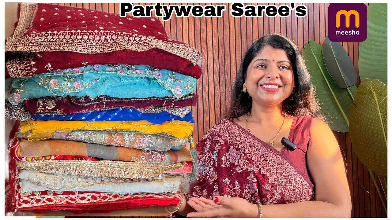 MEESHO NEW Arrival Partywear Saree Collection | Partywear Saree Haul 