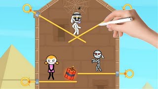 Stickman Puzzle - Rescue Stickman - Gameplay Walkthrough All Levels 51-85