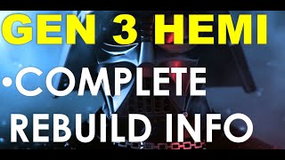 Gen 3 Hemi REBUILD ALL HINTS AND TRICKS you need!