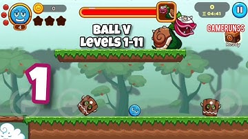 Ball V: Red Boss Challenge - Gameplay Walkthrough Android Part 1 - Levels 1-11