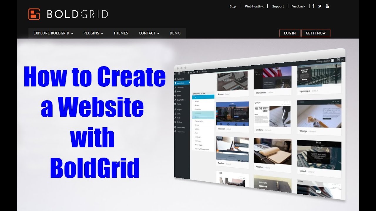 How to Create a Website with BoldGrid - YouTube