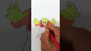 coloring page scary shrek #shorts #coloring #art #drawing Guide
