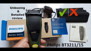 PHILIPS BT3211/15 Unboxing and detailed Review 🔥🔥 | Best budget trimmer for men under 1500/2000?