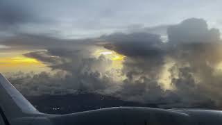 Skybound Storm: Aerial View of Thunderstorm from an Airplane #shorts