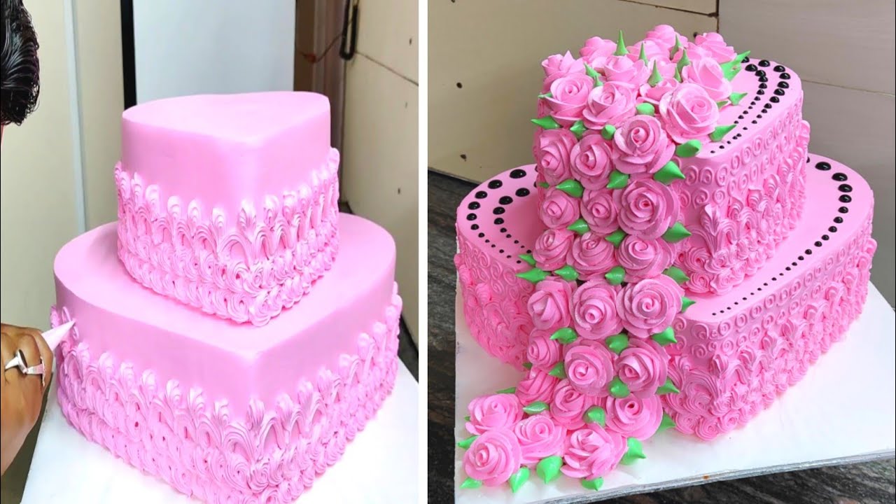 Engagement Cake How To Make Engagement Cake Two Tier Heart Shape