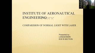 comparison of normal light with laser