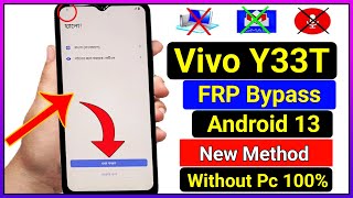 Vivo y33t frp bypass android 13 | Vivo v2146 Google Account Bypass | vivo￼ y33t frp bypass