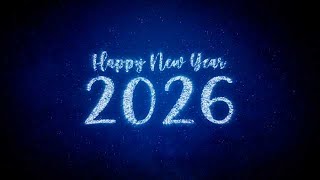 Sparkling Happy New Year 2026 Greeting Background stock footage | stock video | Cinefootage