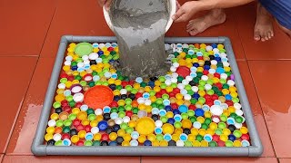 : Unique bottle cap table idea / recycle bottle caps to make beautiful table /  bottle craft ideas