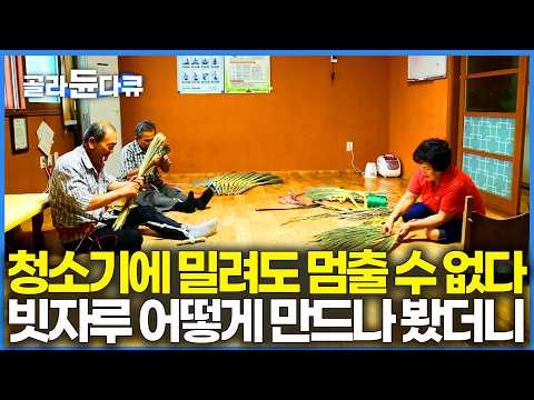 다들 청소기 쓸 때 여전히 빗자루 고집하는 곳이 있다. 잊혀져가는 빗자루 어떻게 수작업으로 만드나 봤더니｜서천 고살메 마을 갈꽃비 ｜한국기행｜#골라듄다큐